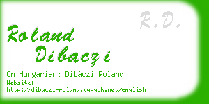 roland dibaczi business card